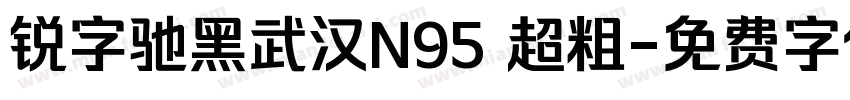 锐字驰黑武汉N95 超粗字体转换